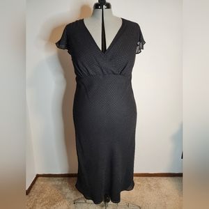 Beautiful black and white polka dot ankle length dress